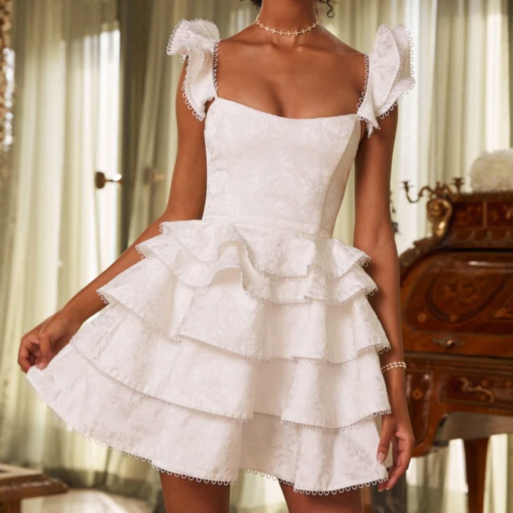 V. Chapman The Patisserie Dress in Coconut Macaron